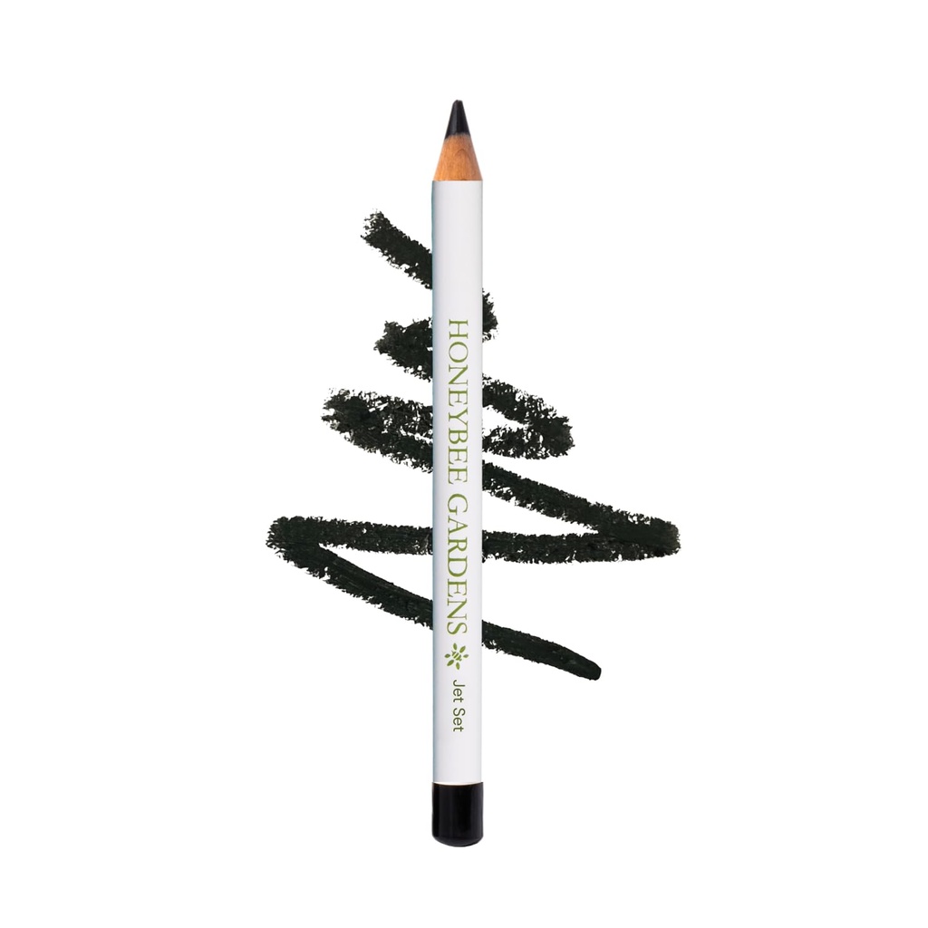 Honeybee Gardens Effortless Eye Liner Pencil i Jet Set Black, Rich Pigmentation, Smooth, Long Wearing, Vegan, Gluten-Free