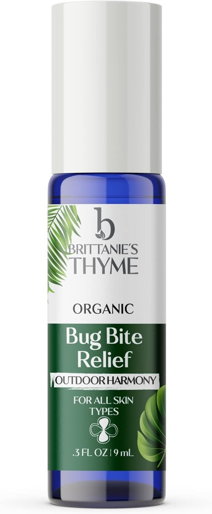 Brittanies Thyme Organic Bug Bite Relief - .3oz (Pack of 1) - Snabb Relief från Stings, Bites, Scrapes och Minor Burns