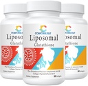 Liposomal Glutathione Softgels, Förbättrad Absorption - Liposomal Leverans, Aktiv Form L-Glutathione, Cellular, Immune Function & Liver Detox, Rich i Antioxidant Formel, Gluten Free, 180 Softgels