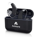 Hörapparater, laddningsbar hörapparat för seniorer vuxna med bulleravbokning, 16-Channel Digital Invisible Hearing Amplifier med volymkontroll, portabel laddningsfall, svart