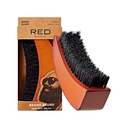 RED av Kiss Beard Brush med 100% naturlig Boar Bristles för män, Premium Wooden Brush, Beards Mustaches Grooming Shaving Comb, Tame och Soften Facial Hair (MOON SHAPE)