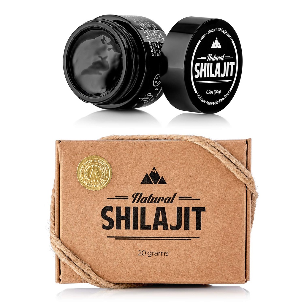 NATURAL SHILAJIT Resin - Shilajit för män och kvinnor med fulvic Acid & Trace Minerals, växtbaserade näringsämnen för energi, immunstöd & Vitality Resin