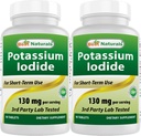 Bästa naturliga kaliumjodid 130 mg per portion - Kosttillskott, 90 tabletter (2)