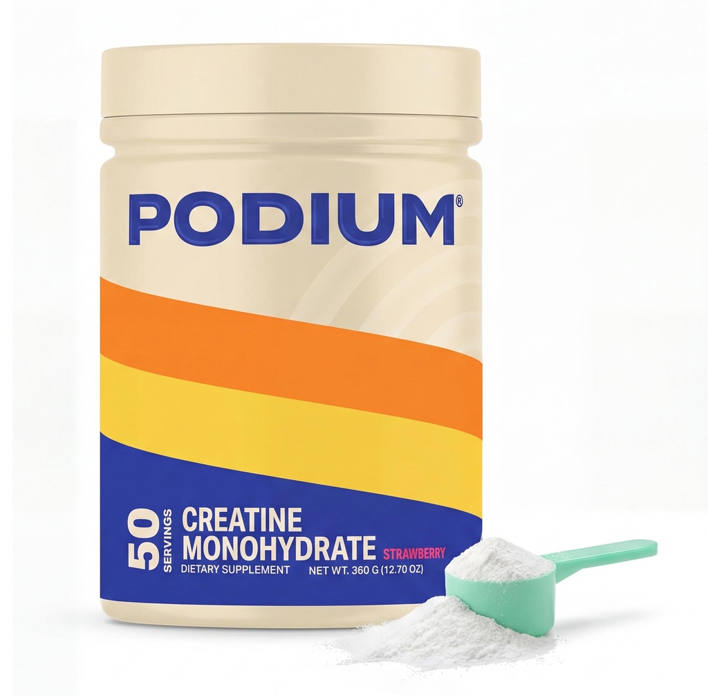 Podium Nutrition, Solos | Kreatinmonohydrat, 50 portioner, jordgubbar, öka atletisk prestanda