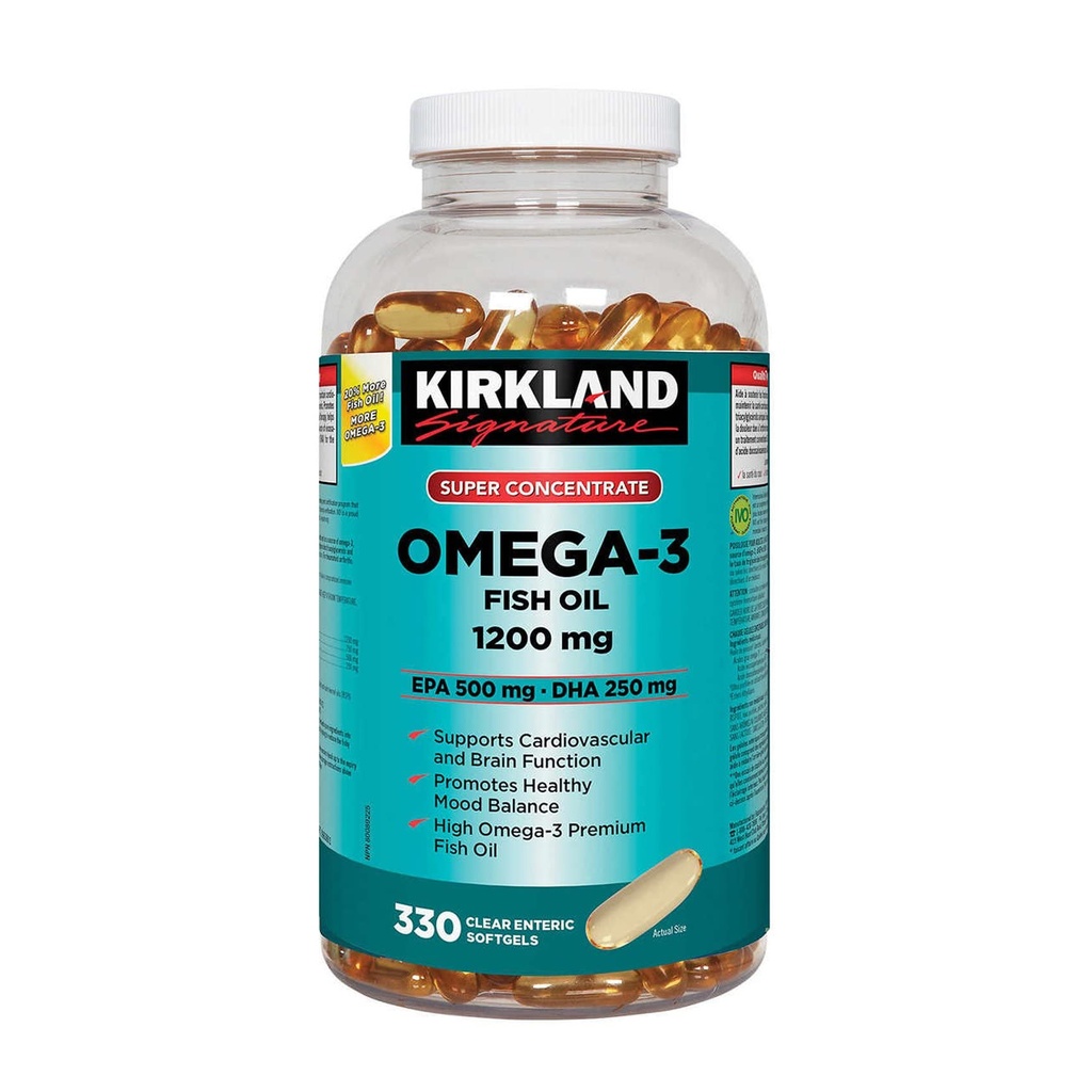 Kirkland Omega-3 Fiskolja 1000mg 300 Softgels