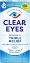 Clear Eyes Triple Action Relief Eye Drops 0,50 Ounce