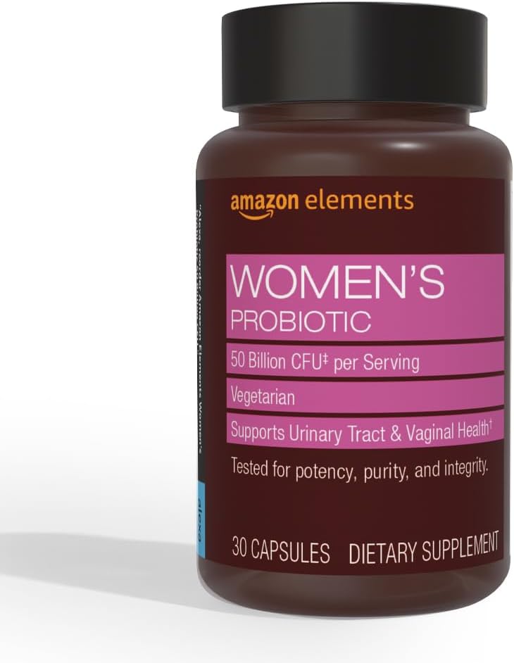 Elements One Daily Women's Probiotic, Support Urinary Tract and Vaginal Health, 50 Billion CFU (7 stammar), Lactobaccilus och Bifidobacteria blandning, 30 kapslar