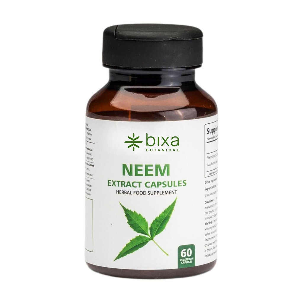 Bixa BOTANICAL Neem Leaf Extract Ayurvedic Natural Herbal Supplement (60 greve av 1)