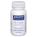 Rena inkapslingar B12 folat - Energiförsörjning för att stödja nerver, energimetabolism och kognitivt stöd * - med vitamin B folat som Metafolin - 60 kapslar