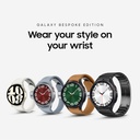 SAMSUNG Galaxy Watch 6 Bespoke Edition 47mm Exclusive Bluetooth Smartwatch, Health, Fitness, Sleep, HR Tracker, förbättrat batteri, Sapphire Crystal Glass, US Version, Black D-Buckle Band, Hybrid Camel