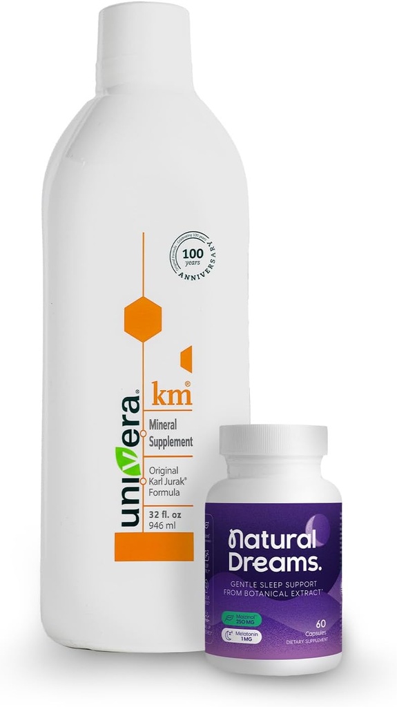 Univera Dream Wellness Combo, km & Natural Dreams, Potassium Supports, Bodys pH Blood Balance, Deep Sleep Support