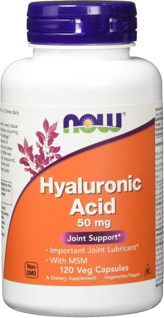 Nu livsmedel - Hyaluronsyra med MSM 50 mg. - 120 vegetariska kapslar