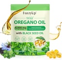 Oregano Oil Capsules, 2 in 1 6000mg Oil of Oregano with Black Seed Oil 200mg, Oil of Oregano Softgels 120 Count, Organic Oregano Oil Capsules, Immune Support, Non-GMO, Dairy-Free, Gluten-Free