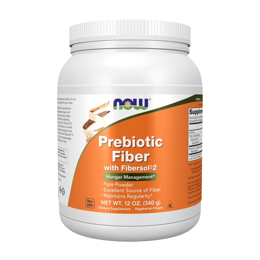 Nu livsmedelstillskott, prebiotisk fiber med Fibersol-2, härrör från icke-GMO majs, pulver, 12-unce