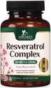 Resveratrol Supplement 1800mg - Extra styrka antioxidanter för hälsosamt åldrande och immunstöd - Hjärthälsa och cellulärt energistöd - icke-GMO, biotillgänglig trans-resveratrol - 60 Vegan kapslar