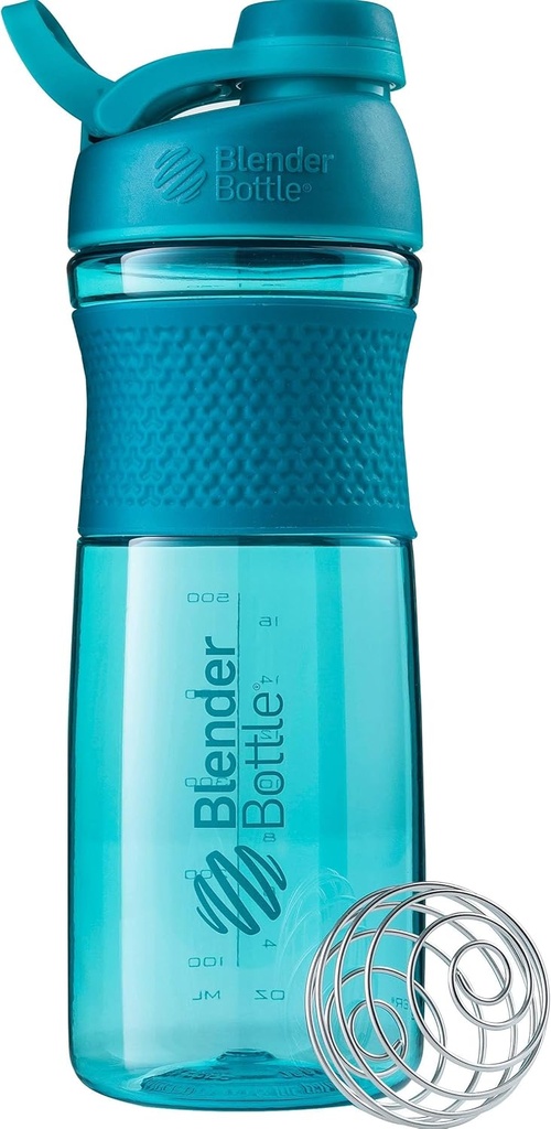 BlenderBottle SportMixer Shaker Bottle Perfekt för Protein Shakes och Pre Workout, 28-Ounce, Teal