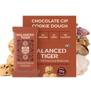 Organic Functional Mushroom Vegan Protein Bars | Made in USA | Full Dose (1500mg) Lions Mane, Chaga, Reishi & Cordyceps Bars | Plant Protein Bars w / Adaptogens & Superfoods | Chocolate Chip Cookie Dough