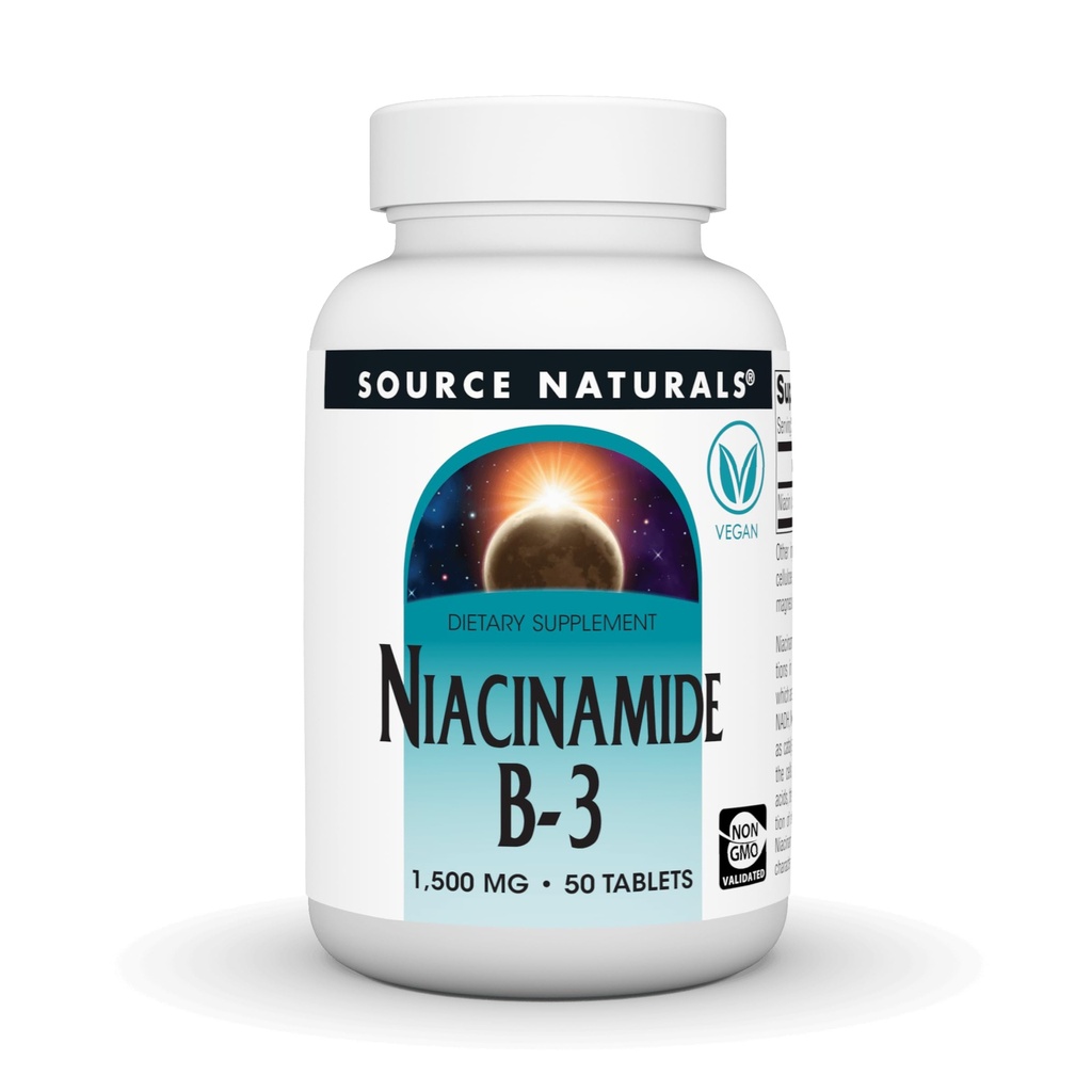 Källa Natur Niacinamide B-3, 1500 mg Kosttillskott - 50 tabletter