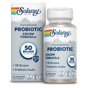 SOLARAY Mycrobiome Probiotic Colon Formula, Vegan, Digestive Function, Colon Health och Immune System Support, 50 miljarder CFU, 18 Strains, Prebiotic Inulin, 60-dagars garanti, 30 portioner, 30 VegCaps
