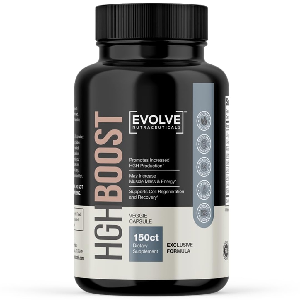 HGH Booster 2X Strength (150 greve) Anti-Aging, Öka Stamina och energi, föryngra hud och hår, L-Lysine HCL, L-Arginine HCL