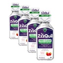 ZzzQuil, Nighttime Sleep Aid Liquid, GRATIS av alkohol och artificiella dyes, 50 mg Diphenhydramin HCl, No1 Sleep Aid Brand, Fall Asleep Fast, Non-Habit Forming, Soothing Berry Flavor, 12 FL OZ (Pack av 4)