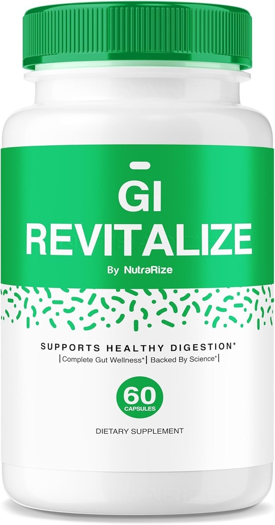 GI Revitalize Capsules - GI Revitalize Pro Pills för att stödja hälsosam matsmältning, GI Revitalized Advanced Formel för Gut Health, G I Revitalizer Maximal Strength Supplement Reviews (60 kapslar)