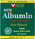 Ny och förbättrad Super Albumin Gold Extra Strenth 1500 mg 200 kapslar
