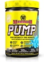 MAMMOTH PUMP - Pre Workout Powder, Superior Muscle Pumps, Öka styrka och uthållighet, Explosiv kraft och energiförsörjning, ökad fokus, snabb återhämtning, minskad ömhet (60 servar, blå