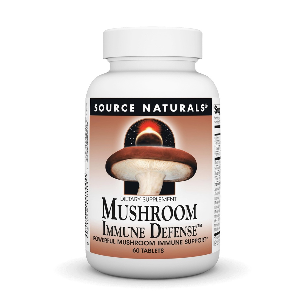 Källa Naturals Mushroom Immune Defense, kraftfull Mushroom Immune Support *, 16 Blend Complex - 60 tabletter