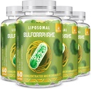 800 MG Liposomal Sulforaphane, kraftfull Dual-Delivery för Maximal Absorption & Potens, Full-Spectrum Broccoli Extract, Antioxidant & Lever Supplement, 240 Softgels