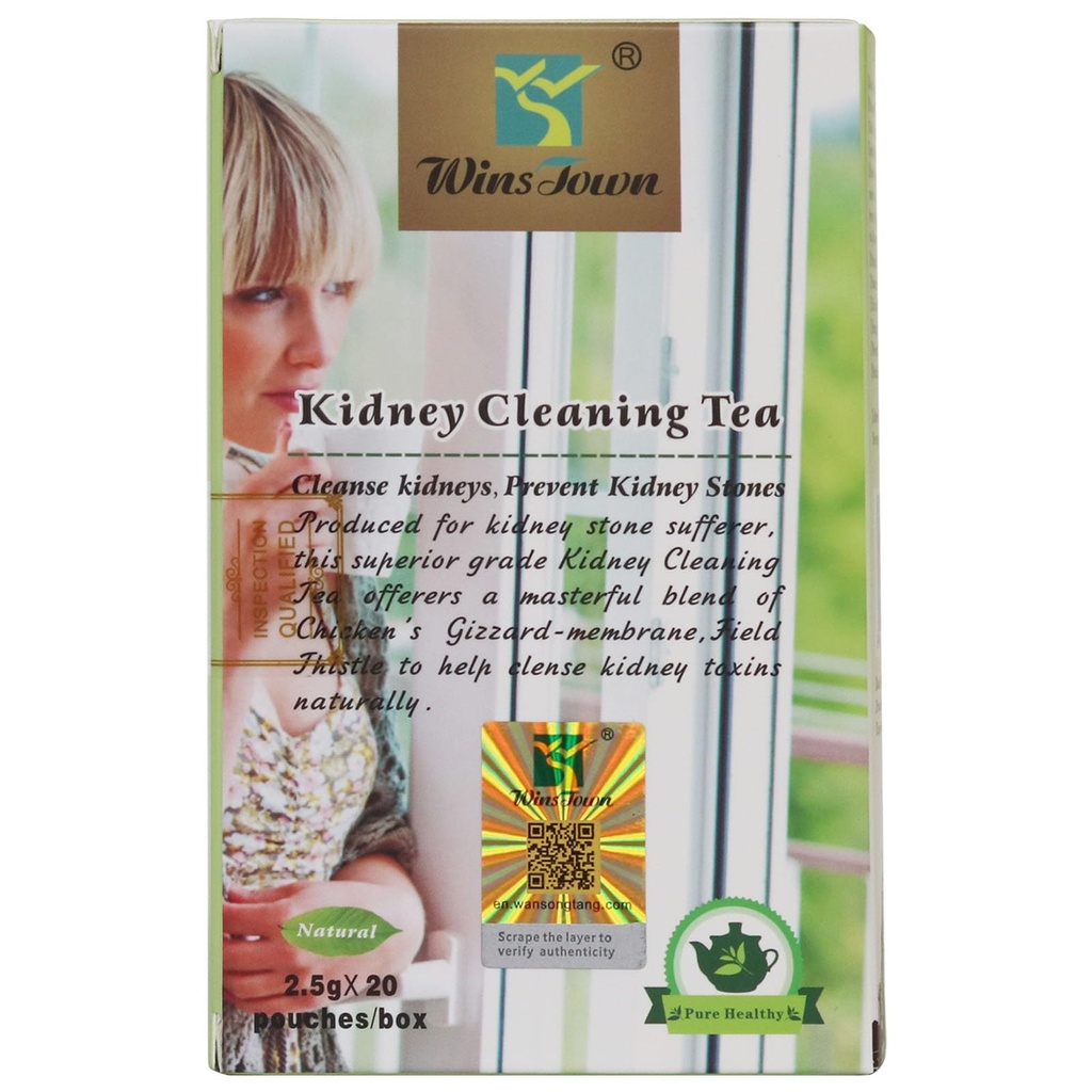 Wins Town Kidney Stones Cleaning Tea, Stone Breaker för njurrengöring och Detox, 20 Teabags