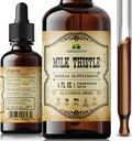 Milk Thistle Liver Detox - All-Natural Silymarin Extract för Liver Cleanse, Immune Support & Skin Health - Herbal Milk Thistle Supplement - 4 fl oz
