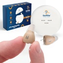 EarRite Rechargeable OTC Hearing Aids for Seniors - Nästan osynliga och bekväma 9 Justerbara nivåer av Clarity Compact In-Ear Design Digital Hearing förstärkare med bullerreducering och laddningsfall