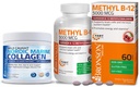 Bronson Marine Collagen Peptides Hydrolyzed proteinpulver + Methyl B12 5000 mcg Vitamin B12 Methylcobalamin