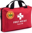 Protect Life Business First Aid Kit, Emergency First Aid Kit för Office Setting, Medical Kit Supplies, First Aid Kits for Businesses, School & Commercial Use - 200 Pieces