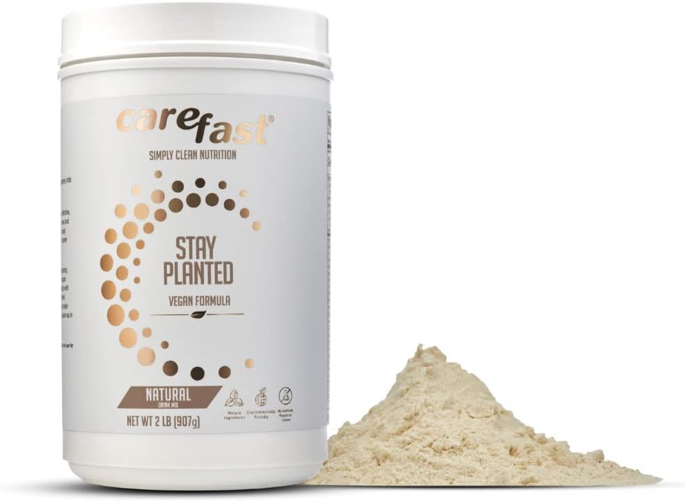 Håll Planterad Plant-Based Non-GMO Soy Healthy Protein Powder Drink Mix - Naturlig smaksatt - 2lb Tub - 13g Protein - Gör bra smak Low Carb Vegan Shakes & Smoothies
