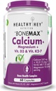 Kalcium med Magnesium, vitamin D3 & Vitamin K2-Mk7 - BoneMax - Bone Health Complex - 60 grönsaks kapslar