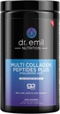 DR. EMIL NUTRITION Multi Collagen Peptides Powder - 20g av Unflavored Hydrolyzed Collagen Proteinpulver med Hyaluronsyra för hår, hud, naglar och gemensamma - 15 portioner