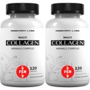 Forskning Labs 2 för 1 Promo 240 Collagen Pills - 6000 mg per dag. Grass Fed Anti-Aging Support for Skin, Joints, Tendons, Bones, Hair and Nails. Paleo vänliga. Collagen Peptides Powder Supplement...