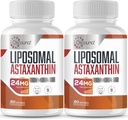 Liposomal Astaxanthin Supplement 24MG, Maximal Absorption, Antioxidant Starkare än VIT C, Non-GMO & Gluten Free - 120 Softgels (4 månader Supply)