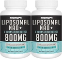 Liposomal NAD + 800 mg med Trans-Resveratrol 300 mg, Max Absorption, Faktisk NAD + Boosting Supplement for Healthy Aging, Cellular Energy, DNA Repair, Longevity - 120 Softgels