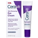 CeraVe Skin Renewing Eye Cream för rynkor, Under Eye Cream med Peptides + Koffein + Niacinamide, För rynkor & Crows Feet, Paraben Free & Opthalmolog Testad