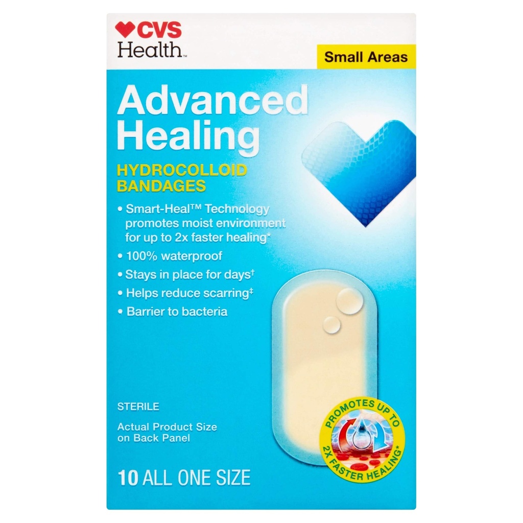 CVS Health Advanced Healing Hydrocolloid Bandages (små områden)