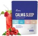 VivoNu Calm & Sleep Powdered Drink Mix Raspberry L Theanine Ksm-66 Ashwagandha Magnesium Glycinate Vitamin D 3 Tillskott för avkoppling och fokus (VSC M2)