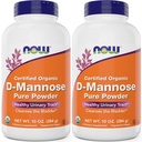 NOW Foods Pure, Organic D-Mannose 10 oz Powder (Pack of 2) - Bladder Cleanse och Urinary Tract Health Supplement - Non-GMO - Vegan Friendly - 2000mg / 2 Gram per portion