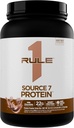 Regel 1 Källa 7 Protein - Decadent Flavor, Velvety Smooth Texture, 22g Anytime Protein och 10g Naturally Occurring EAAs Per Serving från 7 Premium Sources (1,8 pund *, mjölkchoklad)