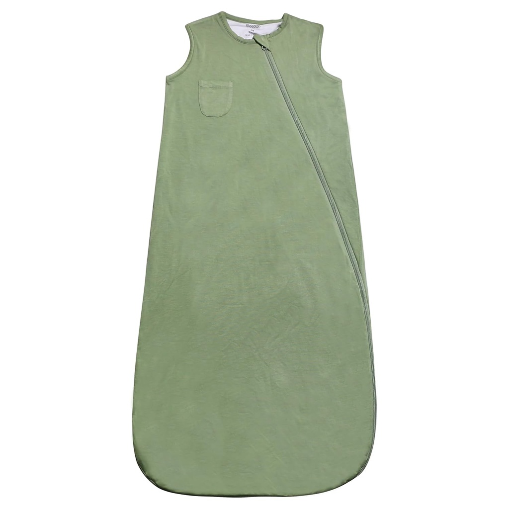Sleep Sack Super Soft Rayon Made från Bamboo Sleeping Bag (0,5 TOG) för spädbarn och småbarn Varmare Sommar / Spring Nights - Tvättbar & Breathable Fabric Green M (18-36 månader)