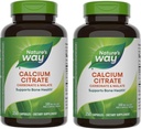 Naturens Way Calcium Citrate, 500 mg Calcium per 2-Capsule Servering, för Bone Health & Muscle Function *, Blend of Citrate, Carbonate & Malate, Gluten Free, 250 kapslar (Packaging May Vary) - 2 Pack
