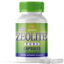 Zeolite Pure Capsules | Zeolite Detox, Extra Strength | Pure, Full Body Cleanse för kvinnor, Män | Aktiverad organisk, livsmedelskvalitetsklinoptilolitpulver 94%, 90 Caps (81 Grams), 6 Wk till 3 Mo Supply