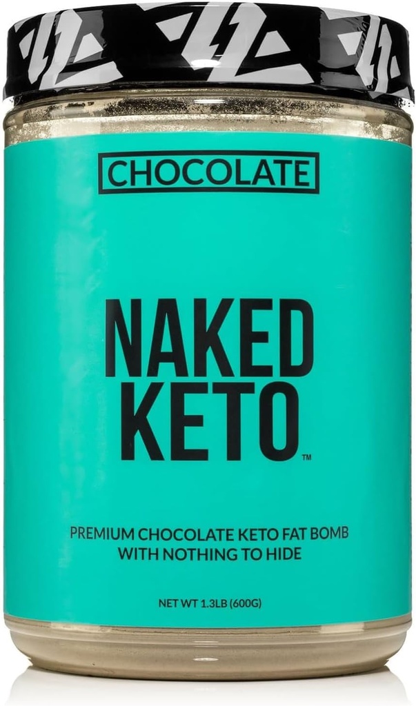 Naked Chocolate Keto - Premium Chocolate Keto Fat Bomb Powder - Ingenting konstgjord - Glutenfri Keto Bomb Chocolate Mct Oil Powder med ingen Gmos - 1.3 Lb